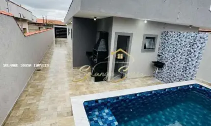 Casa para Venda em Itanhaém, jardim  jamaica, 2 dormitórios, 1 suíte, 2 banheiros, 3 vagas