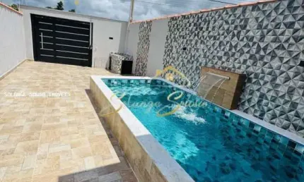 Casa geminada para venda em itanhaém, grandesp, 3 dormitórios, 2 suítes, 3 banheiros, 2 vagas