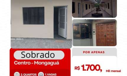 Sobrado para Locação em Mongaguá, Centro, 2 dormitórios, 1 banheiro, 1 vaga