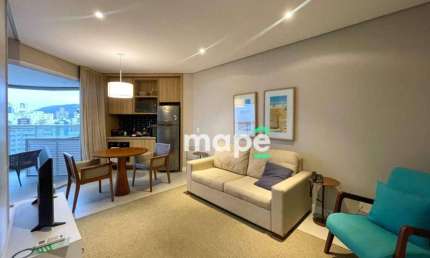 Apartamento com 1 dormitório para alugar, 45 m² por R$ 5.500,00/mês - Pompéia - Santos/SP