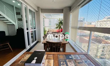 Apartamento duplex com 2 dormitórios à venda, 121 m² por r$ 1.499.000,00 - gonzaga - santos/sp
