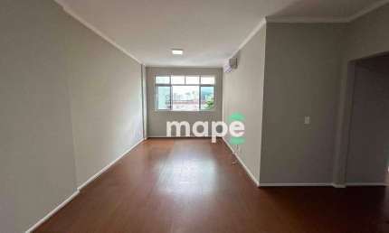 Apartamento com 2 dormitórios para alugar, 115 m² por R$ 5.622,23/mês - Gonzaga - Santos/SP