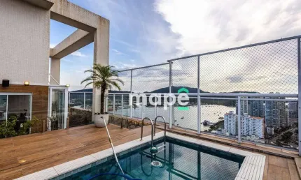 Cobertura com 4 dormitórios à venda, 370 m² por R$ 6.900.000,00 - Ponta da Praia - Santos/SP