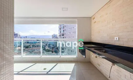 Apartamento novo com 2 suítes à venda, 92 m² por R$ 1.550.000 - Boqueirão - Santos/SP