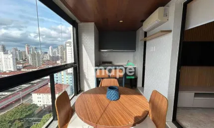 Apartamento com 1 dormitório para alugar, 54 m² por r$ 6.000,00/mês - boqueirão - santos/sp
