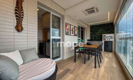 Apartamento novo com 2 suítes para alugar, 100 m² por R$ 13.000/mês - Aparecida - Santos/SP