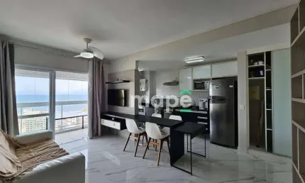 Apartamento vista mar com 2 dormitórios para alugar, 80 m² - gonzaga - santos/sp