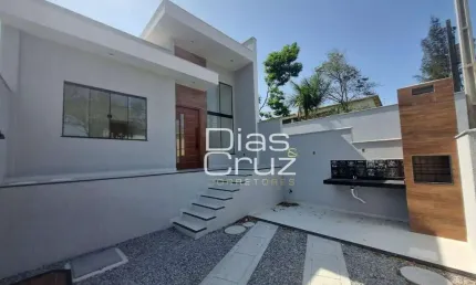 Casa linear no Jardim Campomar em Rio das Ostras, 2 quartos
