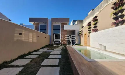 Casa linear de Alto Padrão de 3 quartos com pé direito duplo no Recreio em Rio das Ostras!!