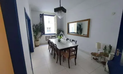 Apartamento excelente à venda, original 3 quartos, 2 banheiros, mobiliado, 106m², centro/rj.