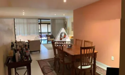 Laranjeiras, em rua nobre, espetacular apartamento de 4 quartos (sendo 2 suítes - 1 com closet); o apartamento tem 206m².