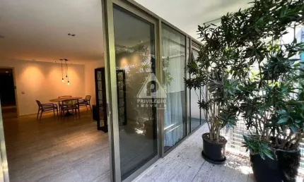 Apartamento alto padrão com 2 suítes e varandão – leblon, rua nobre!