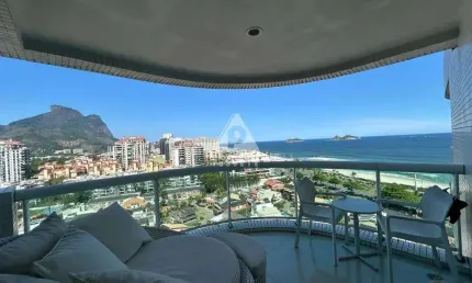 Wyndham rio barra: flat mobiliado com vista mar no melhor ponto da lúcio costa!