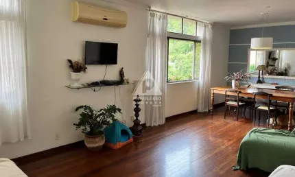 Amplo apartamento 3 quartos com 123m² em laranjeiras – vista verde e sol da manhã!