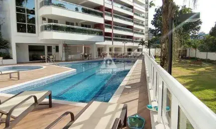 Rua araguaia: apartamento novo 3 quartos c/ varandão fechado na freguesia! 96 m