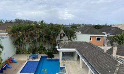 Casa de luxo, 7 quartos, 6 suites, 4 vagas, piscina, área de lazer, condominio fechado, Recreio dos Bandeirantes