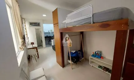 Apartamento conjugado, 1 sala, 1 banheiro, cozinha, 33m² - botafogo - rj.