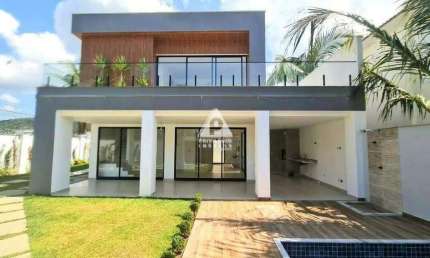 Casa Duplex em condomínio - com 4 suítes, piscina, quintal, varanda goumert - Vargem Pequena