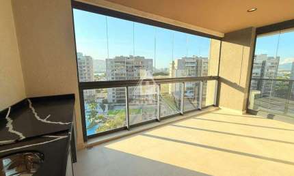 3 QUARTOS, 2 VAGAS, VARANDA GOURMET E LAZER COMPLETO NA BARRA DA TIJUCA