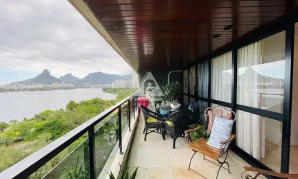 Apartamento à venda na lagoa, original 4 quartos, varanda, 2 vagas