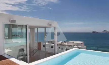 Cobertura, 3 quartos, suítes, varanda, piscina, 330 mts, 2 vagas de garagem, em ipanema.