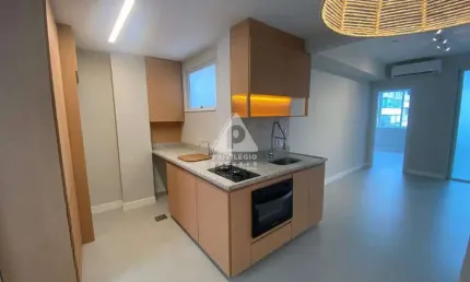 2 quartos, 1 suíte, 1 vaga na escritura! leblon! 54m²