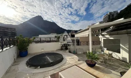 Lagoa - cobertura duplex, 4 quartos (2 suítes), 3 vagas
