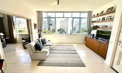 Apartamento com vista espetacular para o mar e o cristo | 3 quartos em ipanema