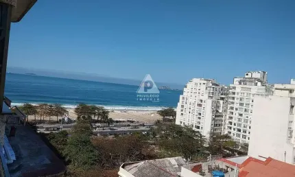 Apartamento 3 quartos, com vaga, mobiliado e vista mar, em copacabana