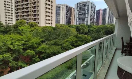 Excelente apartamento na barra da tijuca , 4 quartos com 125m2 abm