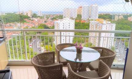 Apartamento 2/4 sendo 1 suíte nascente, andar alto no Villa Anaití - Imbuí