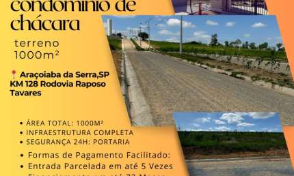 Terreno em condomínio fechado à venda na Rua Professor Toledo, S/N, Capanema, Araçoiaba da Serra