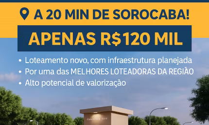 TERRENO PARA CHACARA EM ARAÇOIABA DA SERRA - PROXIMO A SOROCABA