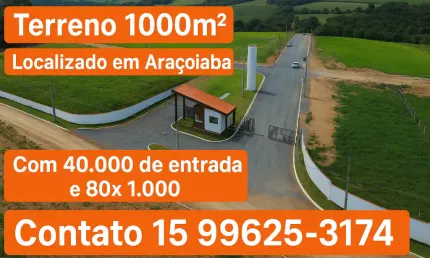 Terreno em condomínio fechado à venda na Rua Professor Toledo, S/N, Aparecidinha, Araçoiaba da Serra