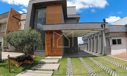 Casa em condomínio fechado com 3 quartos à venda na Rua Antônio Baggio, Villa Lucchesi, Gravataí, 159 m2 por R$ 990.000