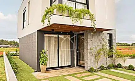 Casa em condomínio fechado com 3 quartos à venda na rua otávio schemes, 2200, barnabé, gravataí, 128 m2 por r$ 829.000