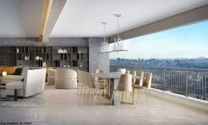 Apartamento pronto de 244 m² no ibirapuera, com 4 suítes.
