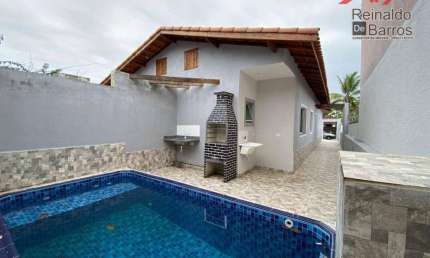Casa com 2 dormitórios e piscina à venda, 53 m² por R$ 294.900 - Estância Balneária Tupy - Itanhaém/SP