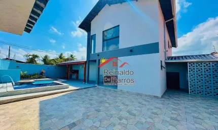 Casa com 3 dormitórios à venda, 117 m² por r$ 820.000 - jardim suarão - itanhaém/sp