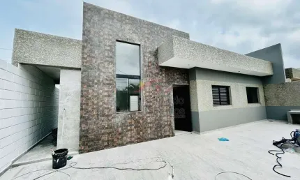 Casa nova em cibratel, itanhaém - 3 dorm. + piscina | 500m da praia | r$ 478 mil
