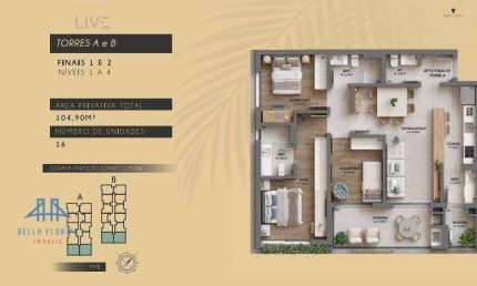 Apartamento com 3 dormitórios à venda, 104 m² por R$ 2.213.000,00 - Cacupé - Florianópolis/SC