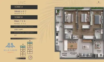 Apartamento com 3 dormitórios à venda, 100 m² por R$ 1.886.000,00 - Cacupé - Florianópolis/SC