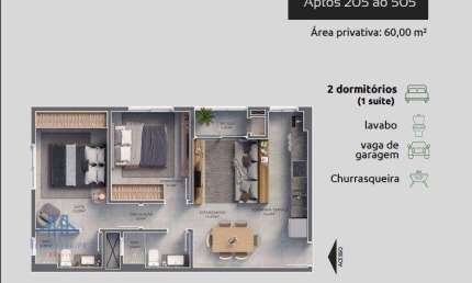 Apartamento com 2 dormitórios à venda, 71 m² por R$ 1.152.000,00 - Ingleses do Rio Vermelho - Florianópolis/SC