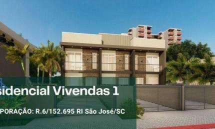 Sobrado à venda, 74 m² por R$ 440.000,00 - Areias - São José/SC
