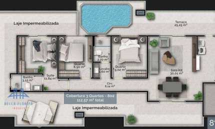Cobertura com 3 dormitórios à venda, 112 m² por R$ 1.355.000,00 - Carvoeira - Florianópolis/SC