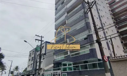 Apartamento 01 dormitório com móveis planejados - 50 metros do mar. Vila Caiçara.