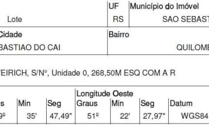 Oportunidade Única em SAO SEBASTIAO DO CAI - RS | Tipo: Terreno | Negociação: Venda Direta Online  | Situação: Imóvel