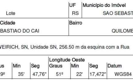 Oportunidade Única em SAO SEBASTIAO DO CAI - RS | Tipo: Terreno | Negociação: Venda Direta Online  | Situação: Imóvel