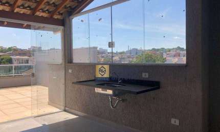 Cobertura com 2 dormitórios para alugar, 110 m² por R$ 2.380,00/mês - Jardim Santo Alberto - Santo André/SP