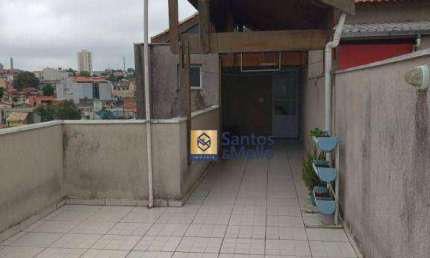 Cobertura com 2 dormitórios para alugar, 88 m² por R$ 2.042,50/mês - Parque Oratório - Santo André/SP